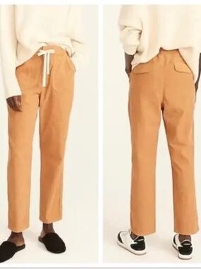 J. Crew Tie-waist Camp Pant in Garment-Dyed Corduroy Women’s Size Medium
